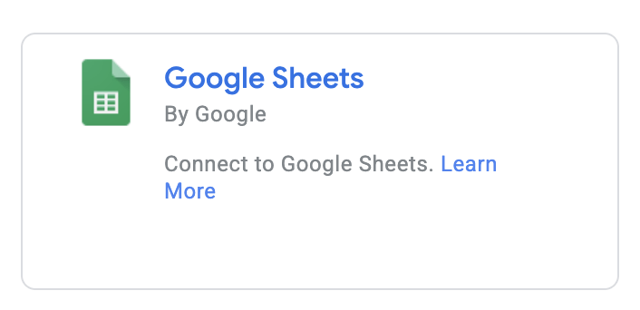 Google Sheets Connector